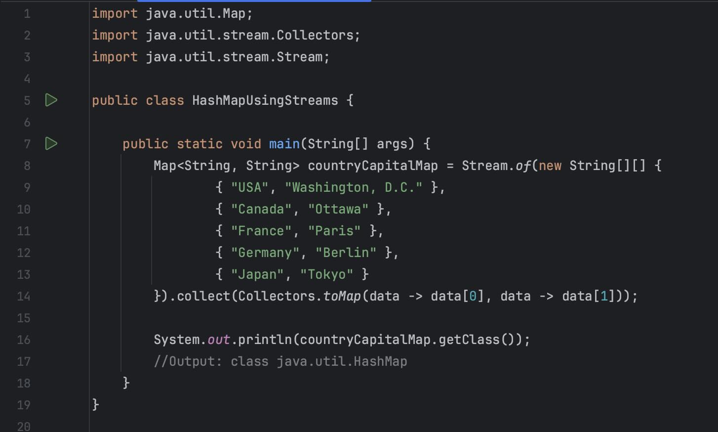 Java HashMap using Streams